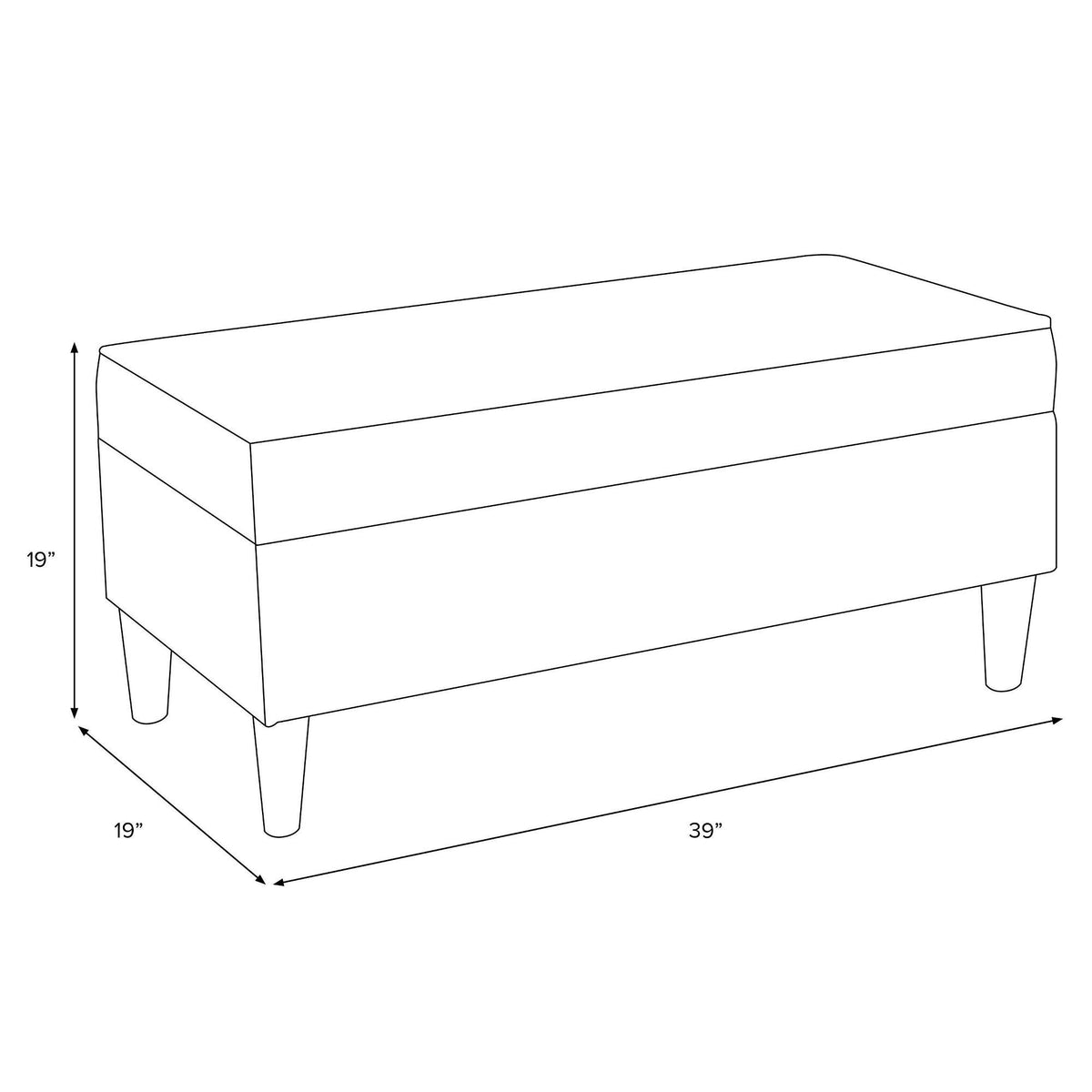 Velvet Storage Bench U885