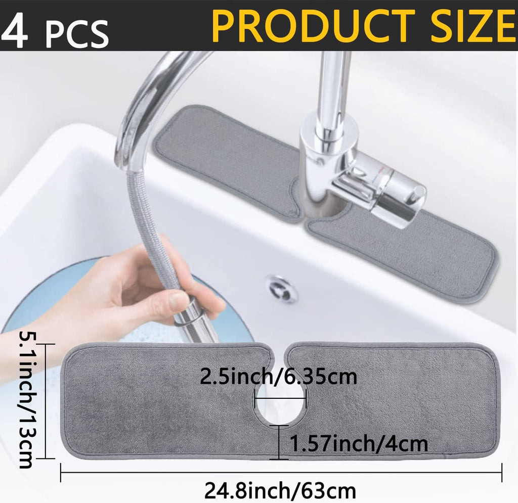 Absorbent Faucet Mat 24.8'' x 5.1'' 4 Pieces F131446
