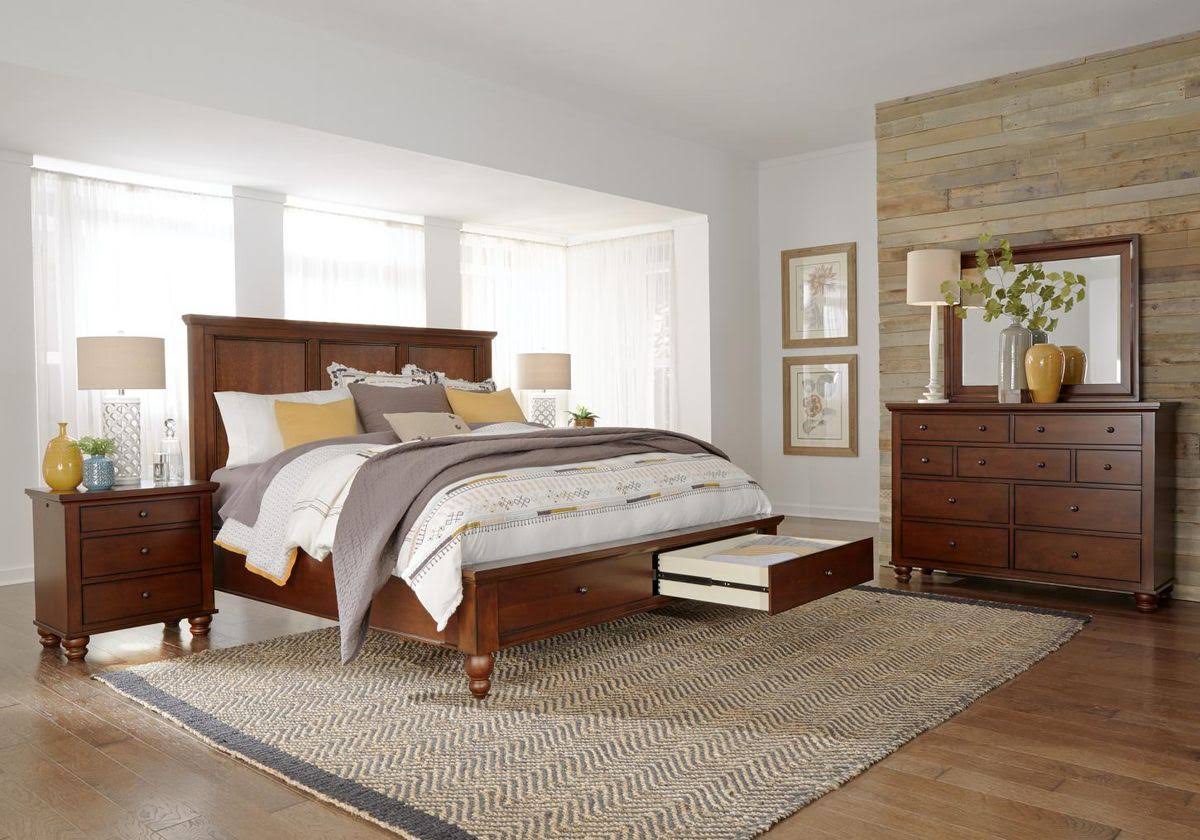 Brown Cherry Nightstand D8196
