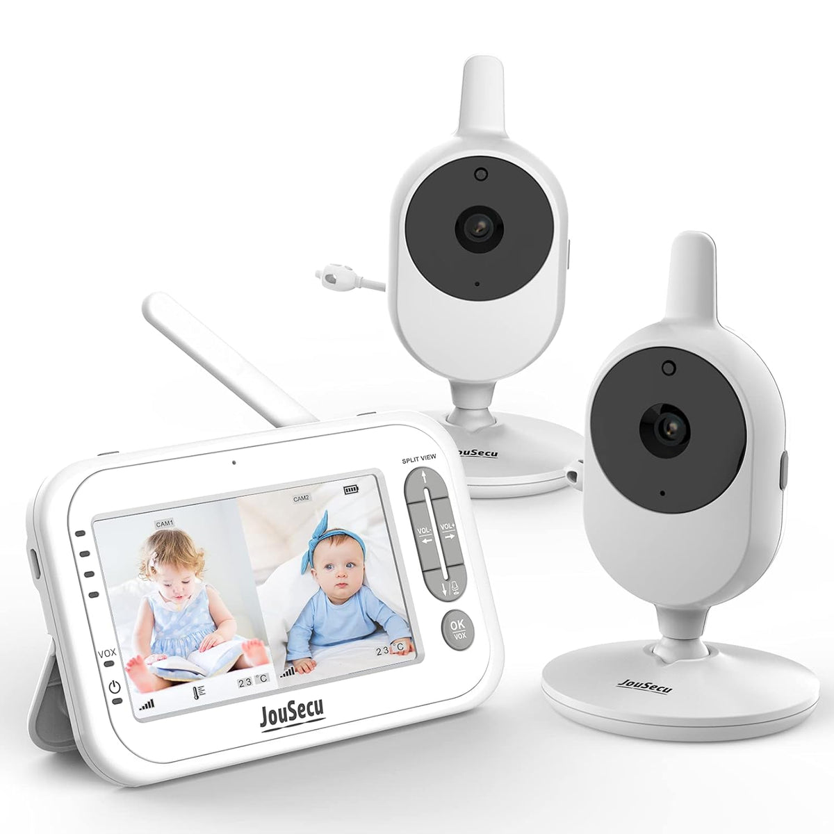 Baby Monitor with Camera and Audio 4.3 Inches LCD Split Screen P943
