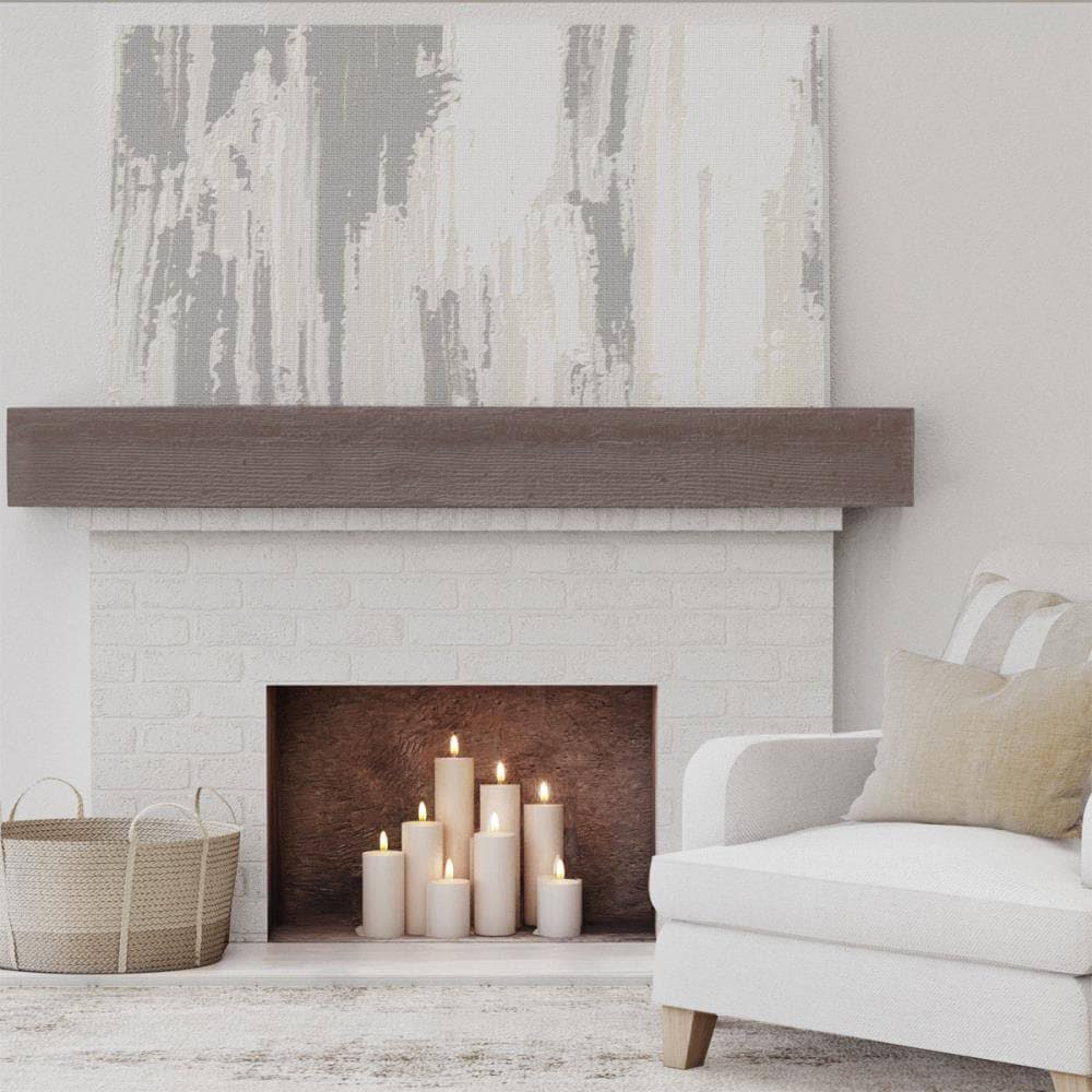 Rough Sawn Faux Wood Fireplace Mantel P266