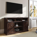 52 Inch TV Stand with Sliding Barn Door and Storage Cabinets U52690