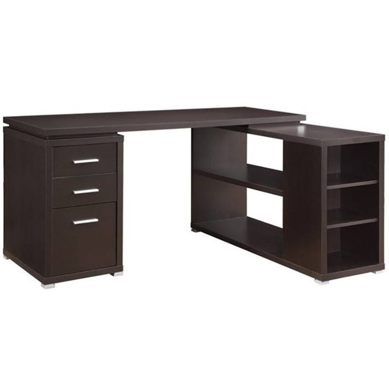 L Shaped Writing Desk in Cappuccino E4918