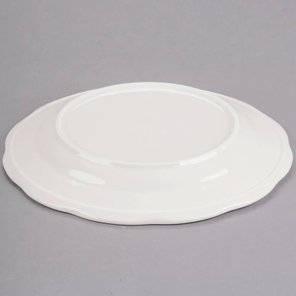 Ivory Scalloped Edge China Plate Q5168
