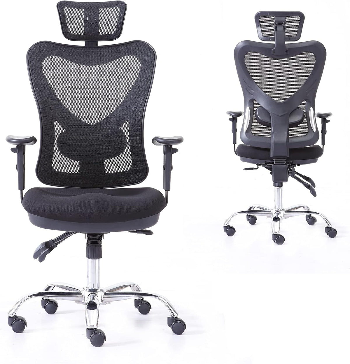 Ergonomic Mesh Computer Chair with Lumbar Support and Headrest H2490