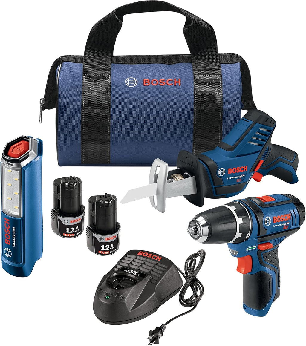 12V Max 3-Tool Combo Kit with Drill/Driver, Reciprocating Saw and LED Worklight Z39492