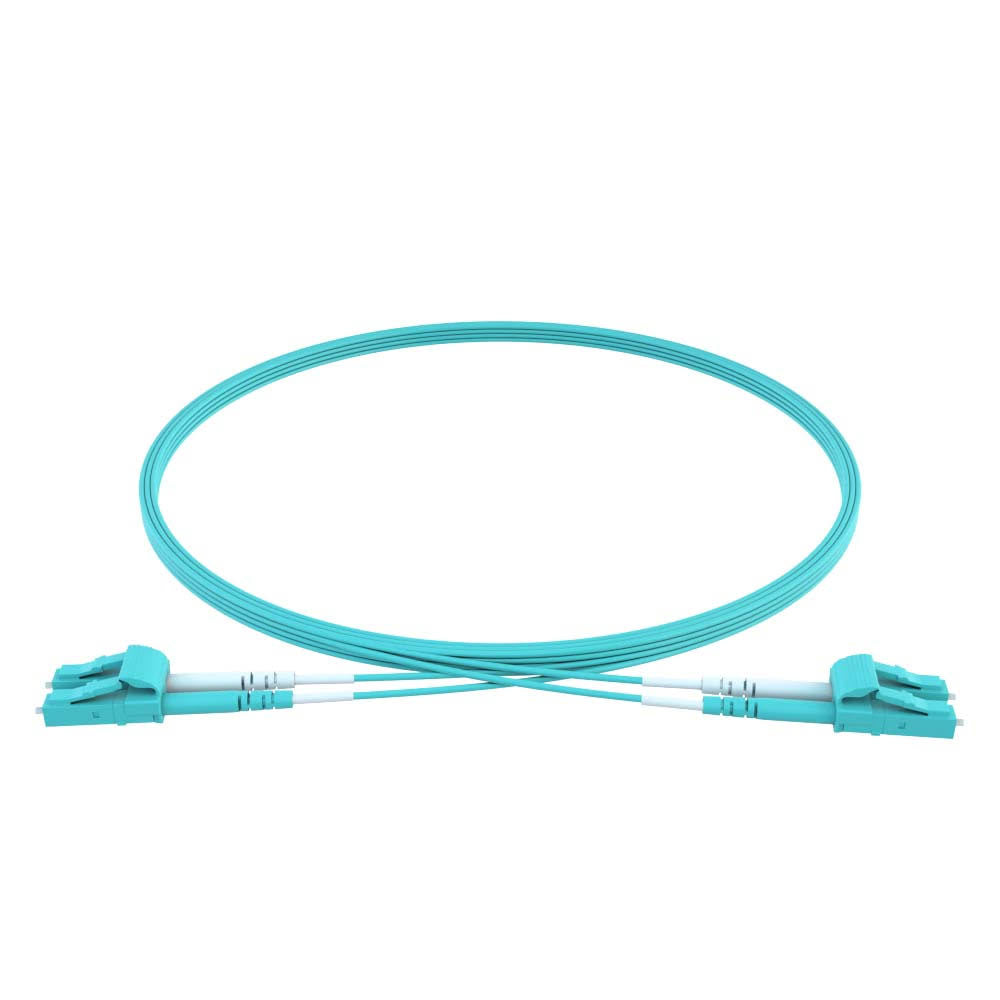 80m LC/LC Duplex Multimode OM4 Fiber Patch Cable Aqua M700587