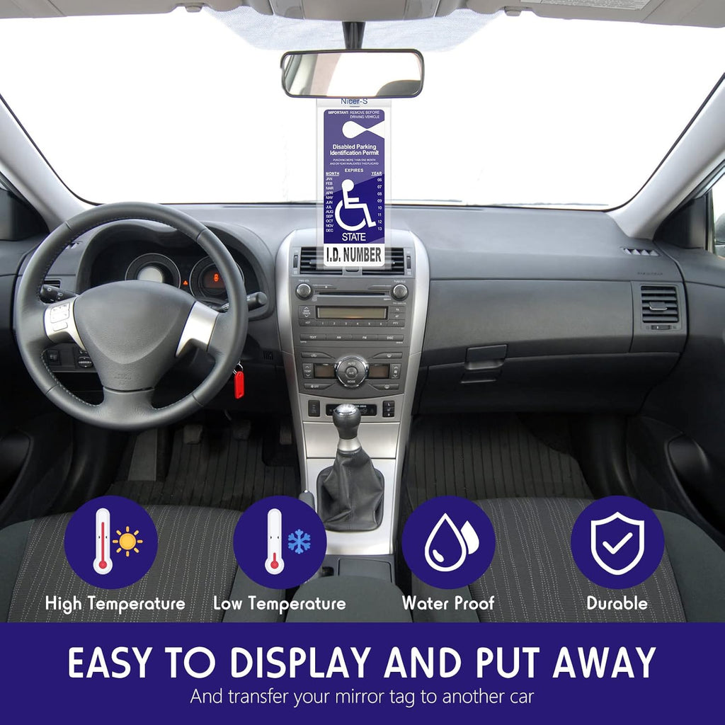 Transparent PVC Handicap Parking Placard Holder 11.8 x 5 Inch 6 Pieces Y8044