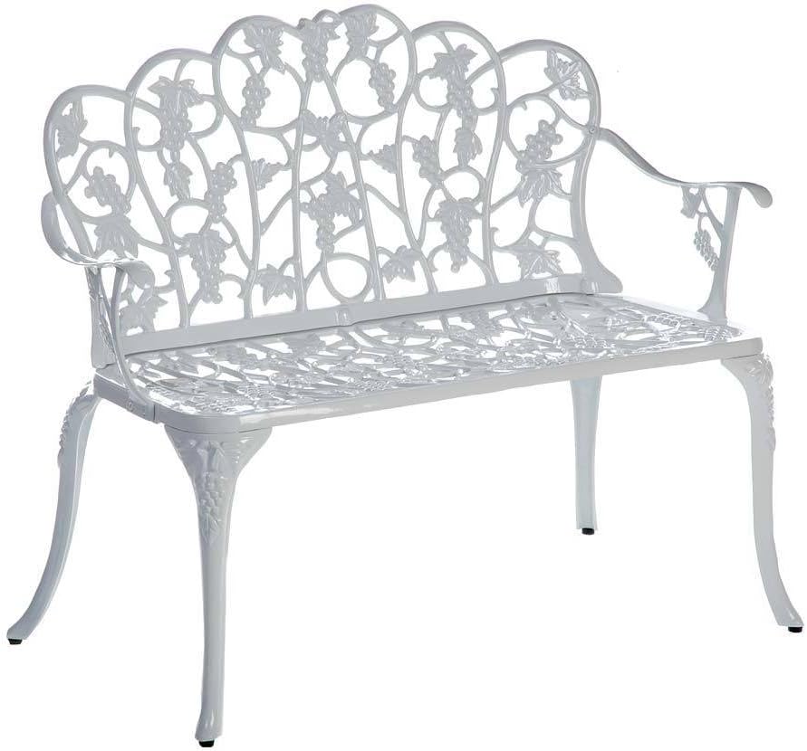 Black Cast Aluminum 2 Person Outdoor Bench P501