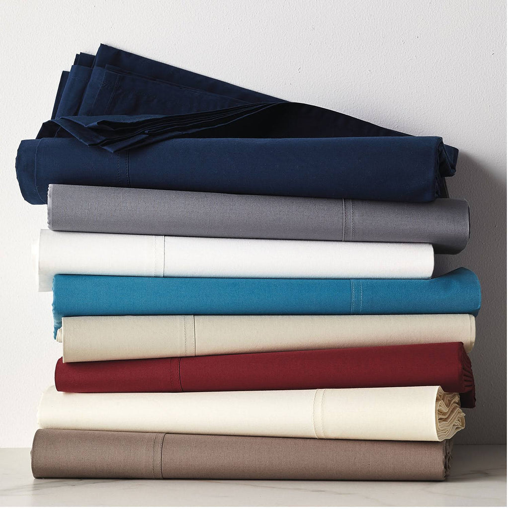 Queen Supima Cotton Percale Flat Sheet F53659