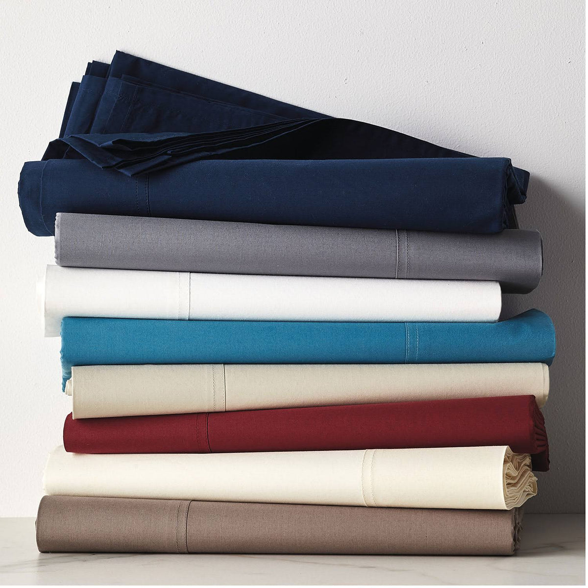 Queen Supima Cotton Percale Flat Sheet F53659