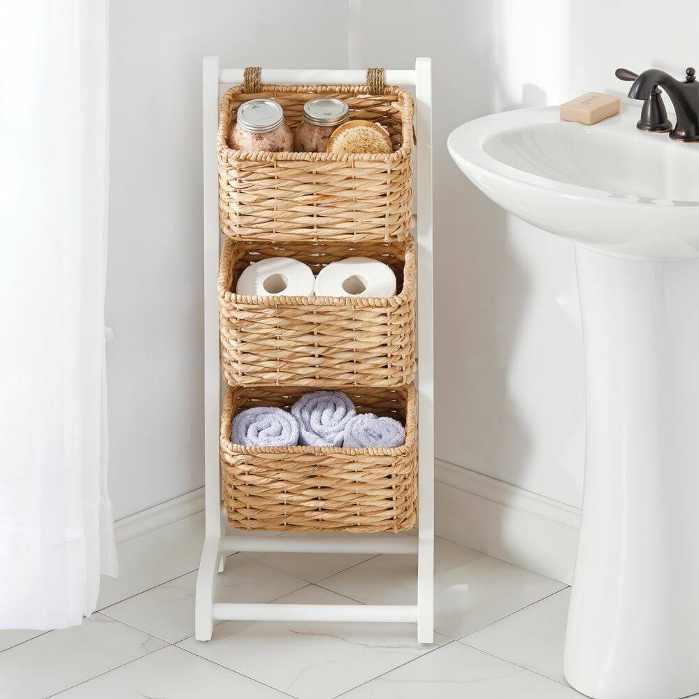 Standing Storage Basket Stand with 3 Baskets P702937