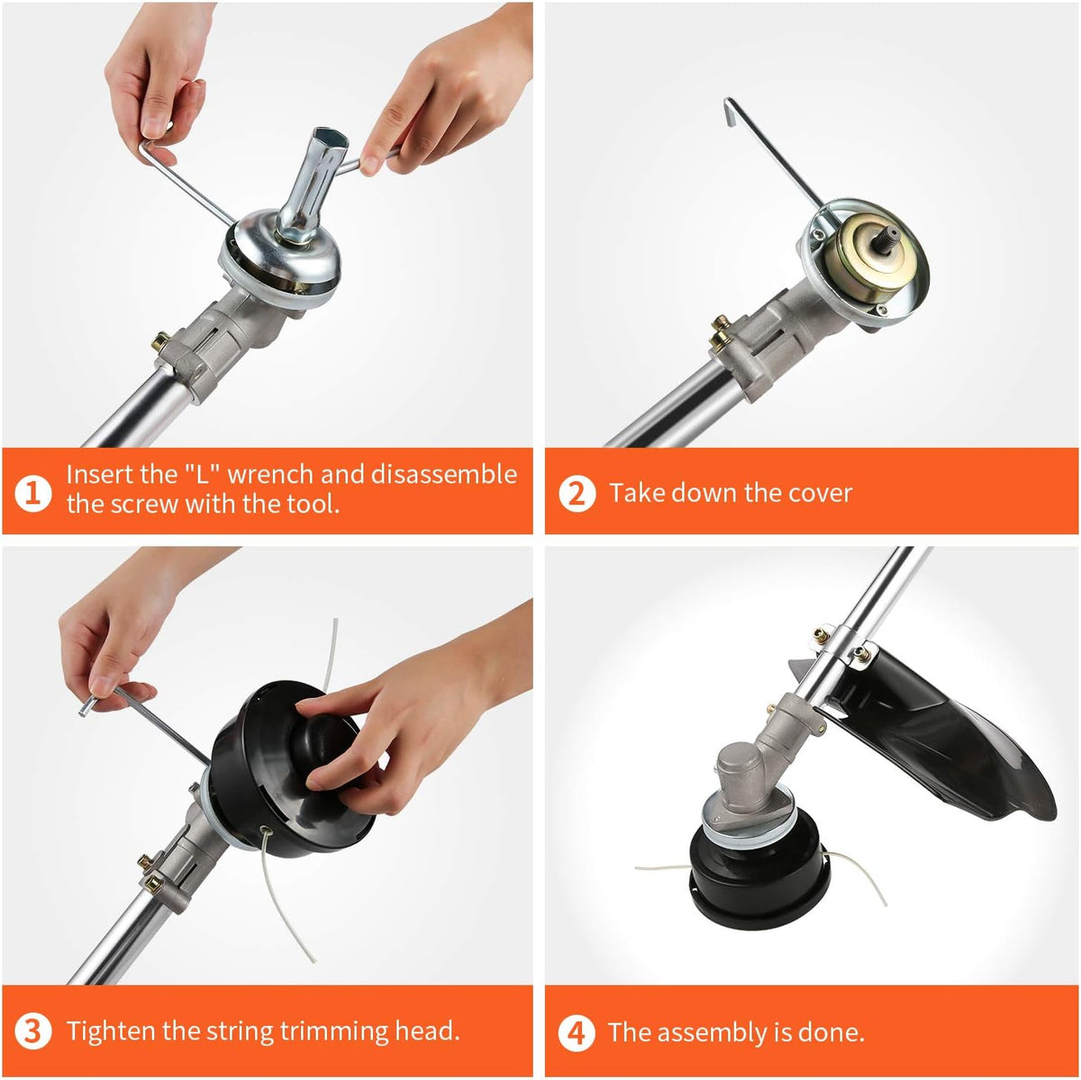 2-in-1 Gas Powered 18 Inch Straight Shaft String Trimmer H62017