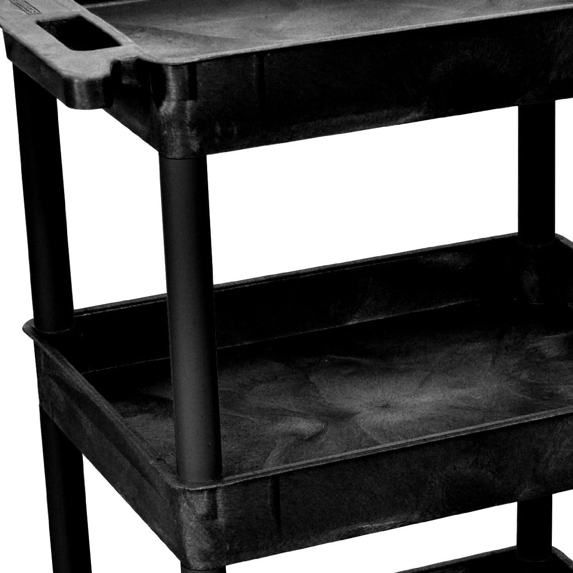 Black 3 Shelves Automotive Utility Cart J9920