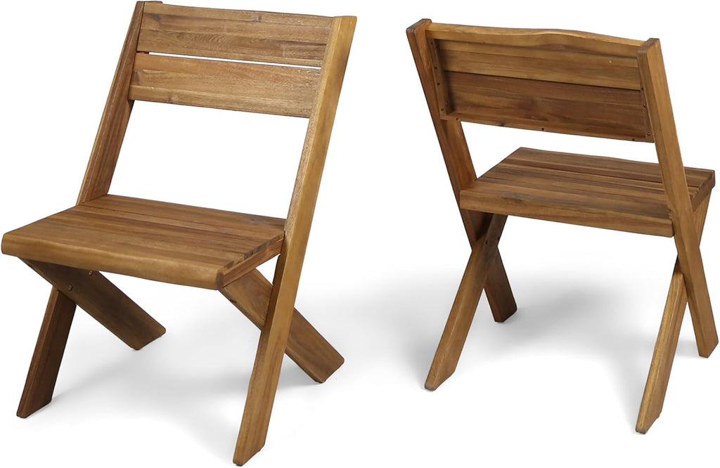 Acacia Wood Chairs Set of 2 Z267