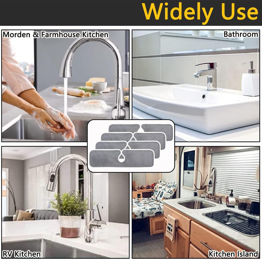 Absorbent Faucet Mat 24.8'' x 5.1'' 4 Pieces F131446