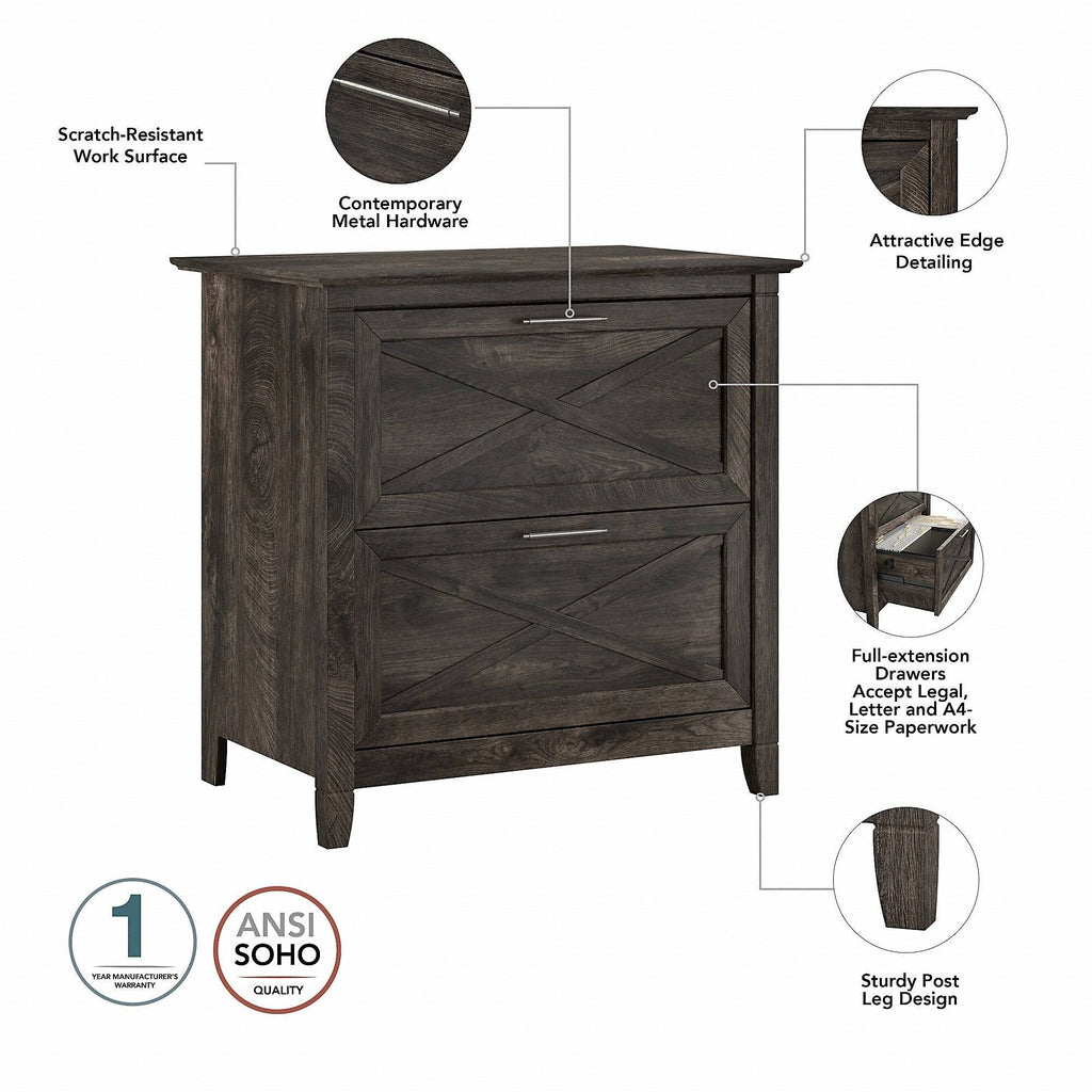48-Inch Writing Desk with Lateral File Cabinet G38444