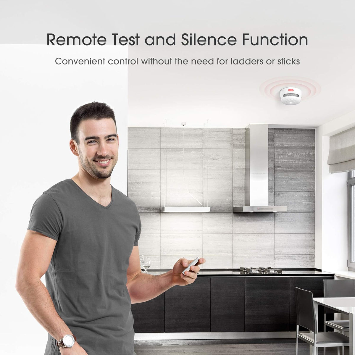 Remote Controller for Wireless Smoke & Carbon Monoxide Detector Alarms L9504