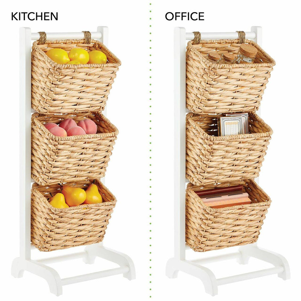 Standing Storage Basket Stand with 3 Baskets P702937