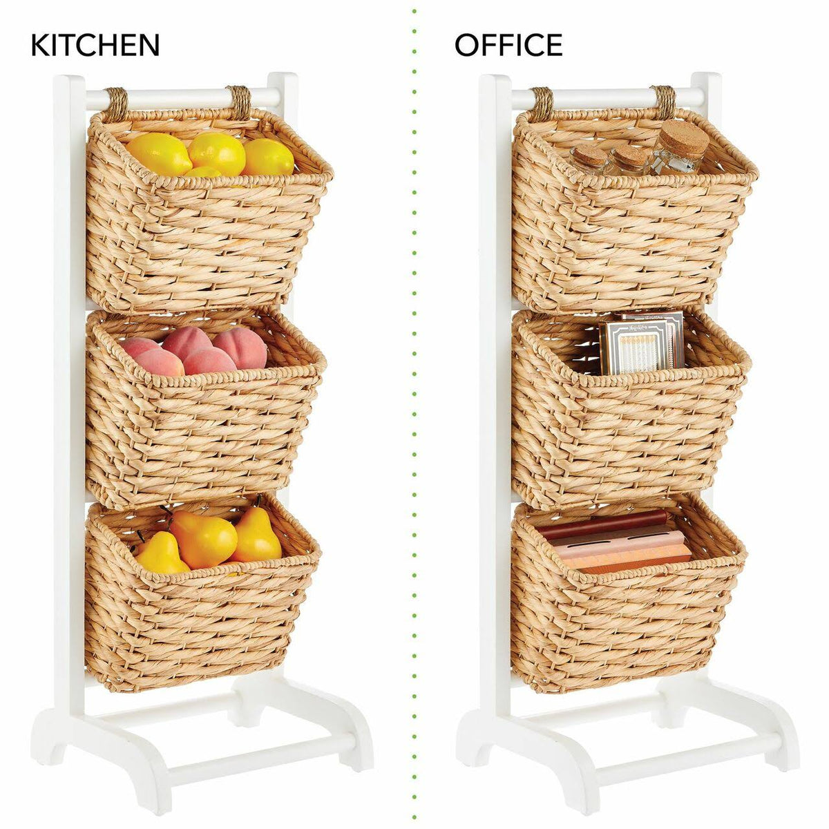 Standing Storage Basket Stand with 3 Baskets P702937
