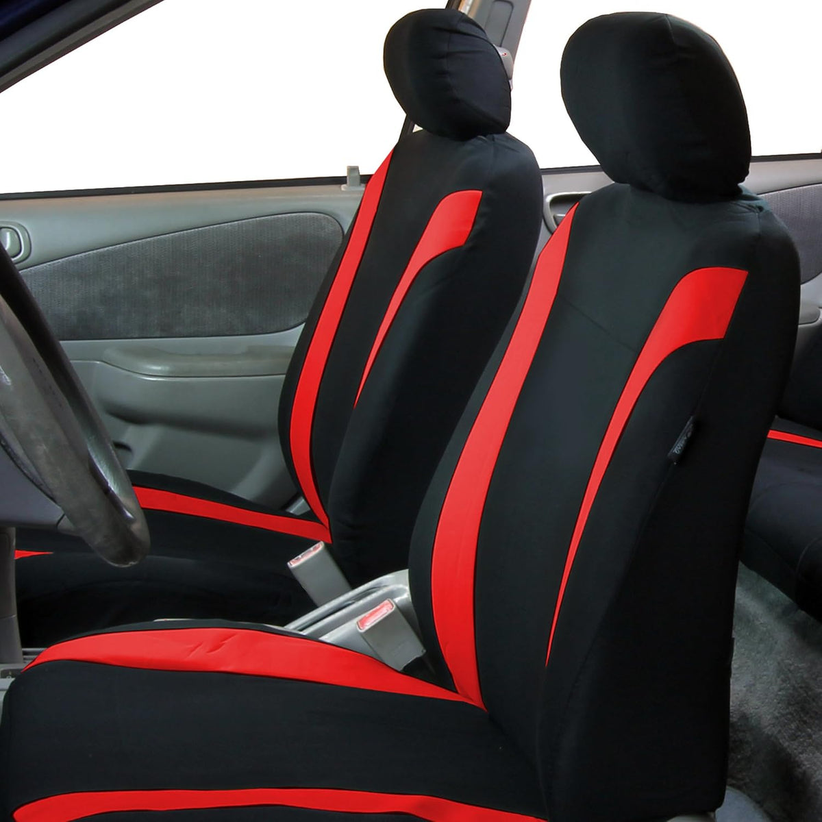 Full Set Flat Cloth Car Seat Covers with Split Bench Z342
