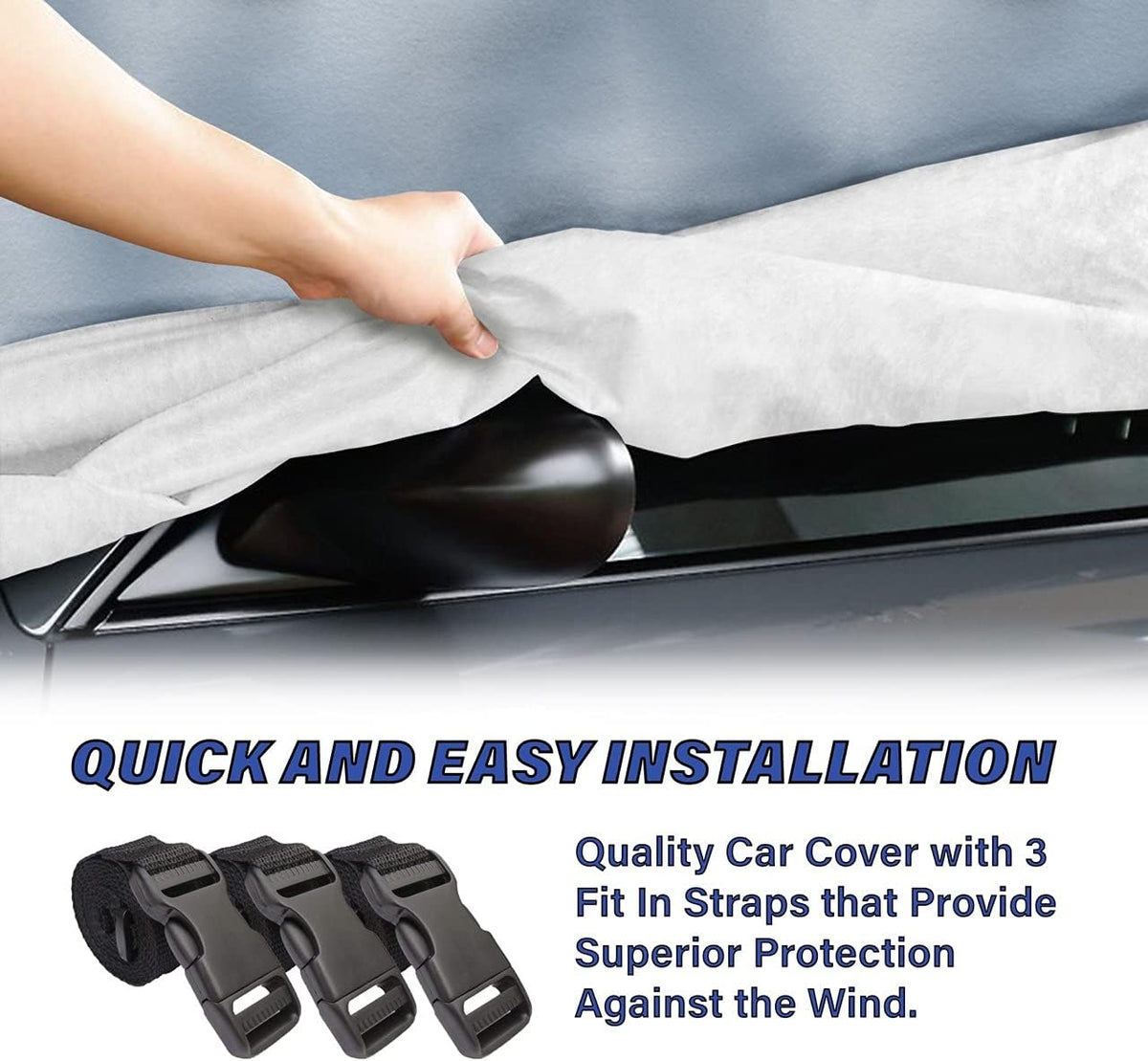 Waterproof All Weather Car Cover with Straps F166591