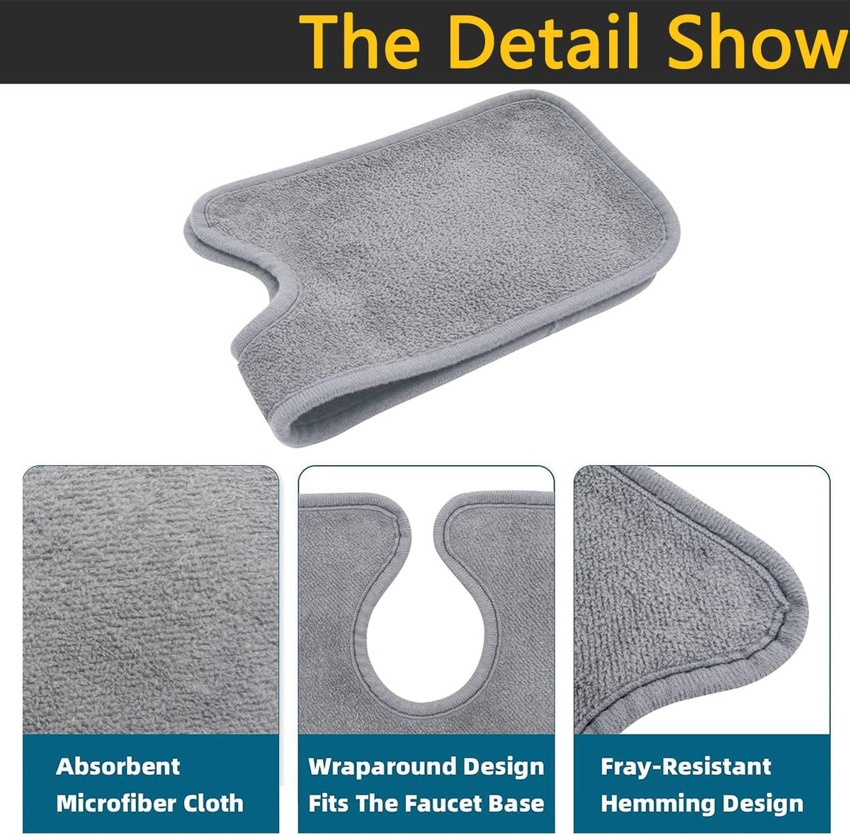 Absorbent Faucet Mat 24.8'' x 5.1'' 4 Pieces F131446
