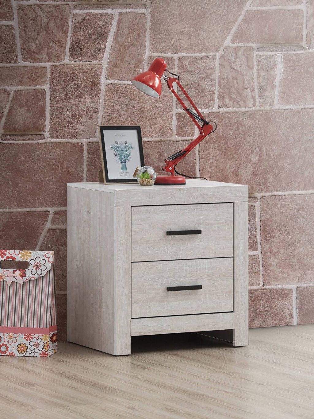 White Nightstand R197385
