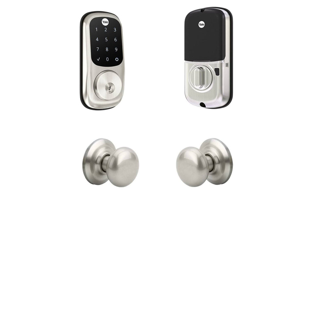 Black Touchscreen Deadbolt with Knob X83822