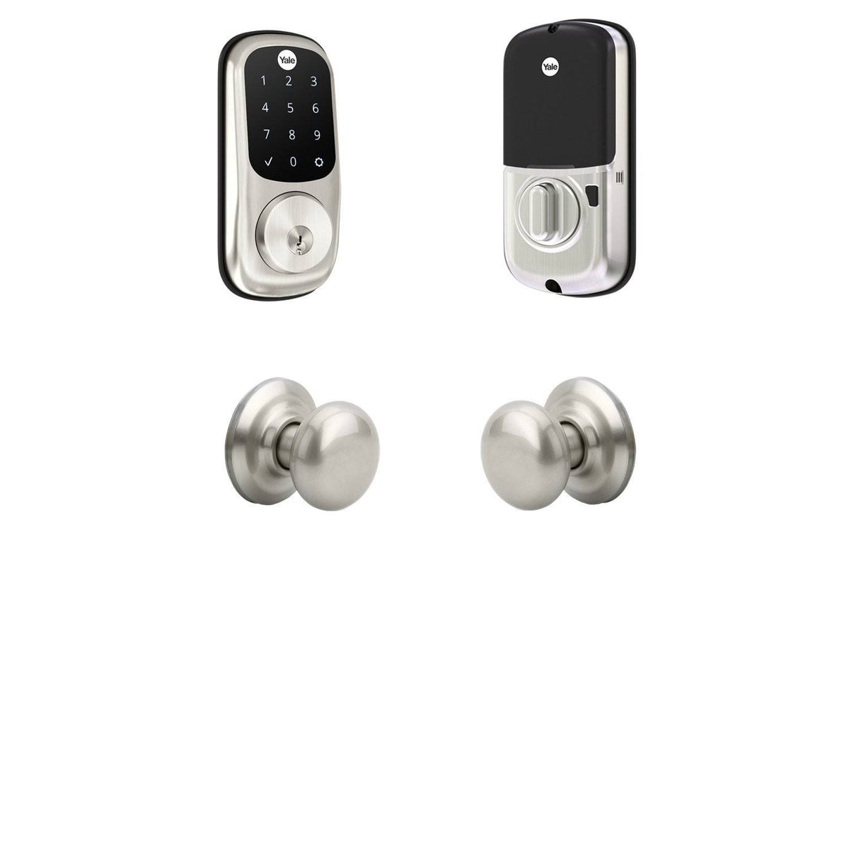 Black Touchscreen Deadbolt with Knob X83822