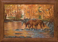 Horses Framed Gallery Canvas D283
