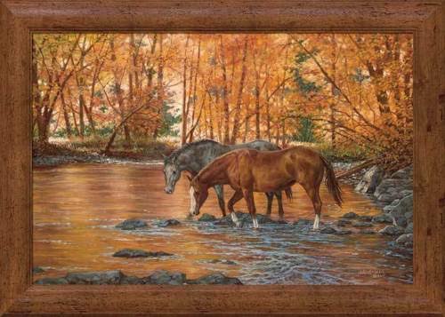 Horses Framed Gallery Canvas D283