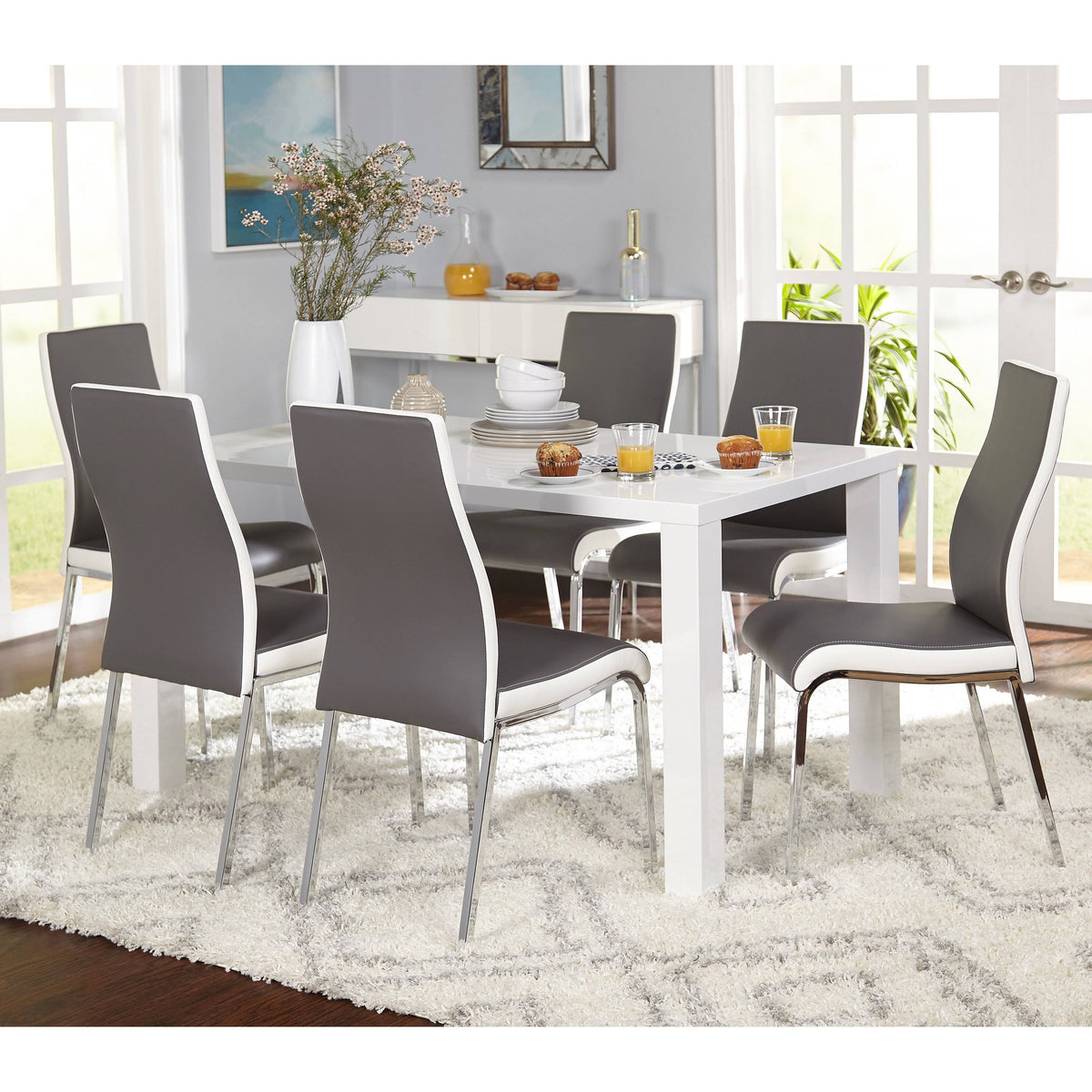7-Piece Gray Dining Sets O23855