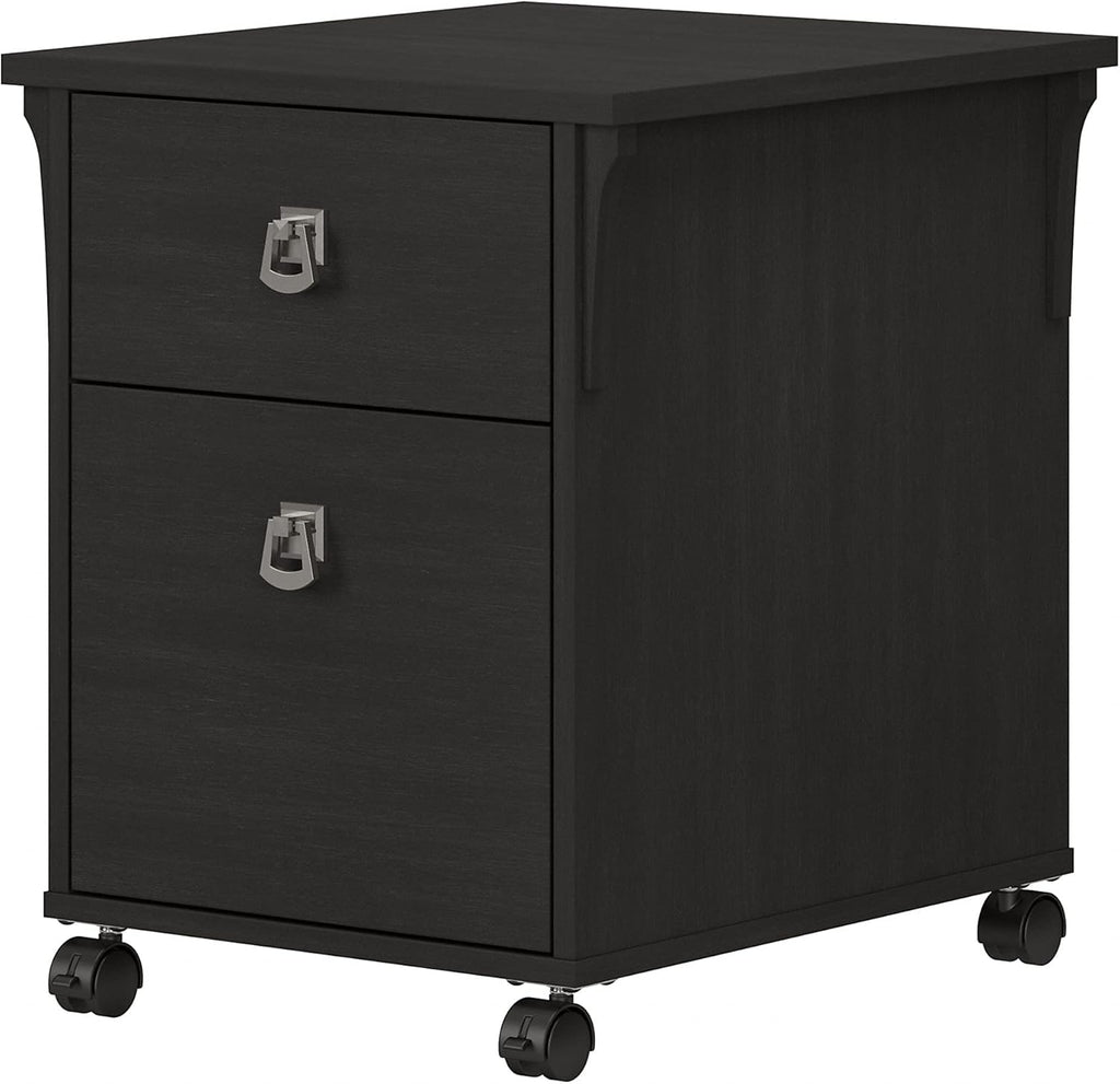 Black 2 Drawer Mobile File Cabinet A169822