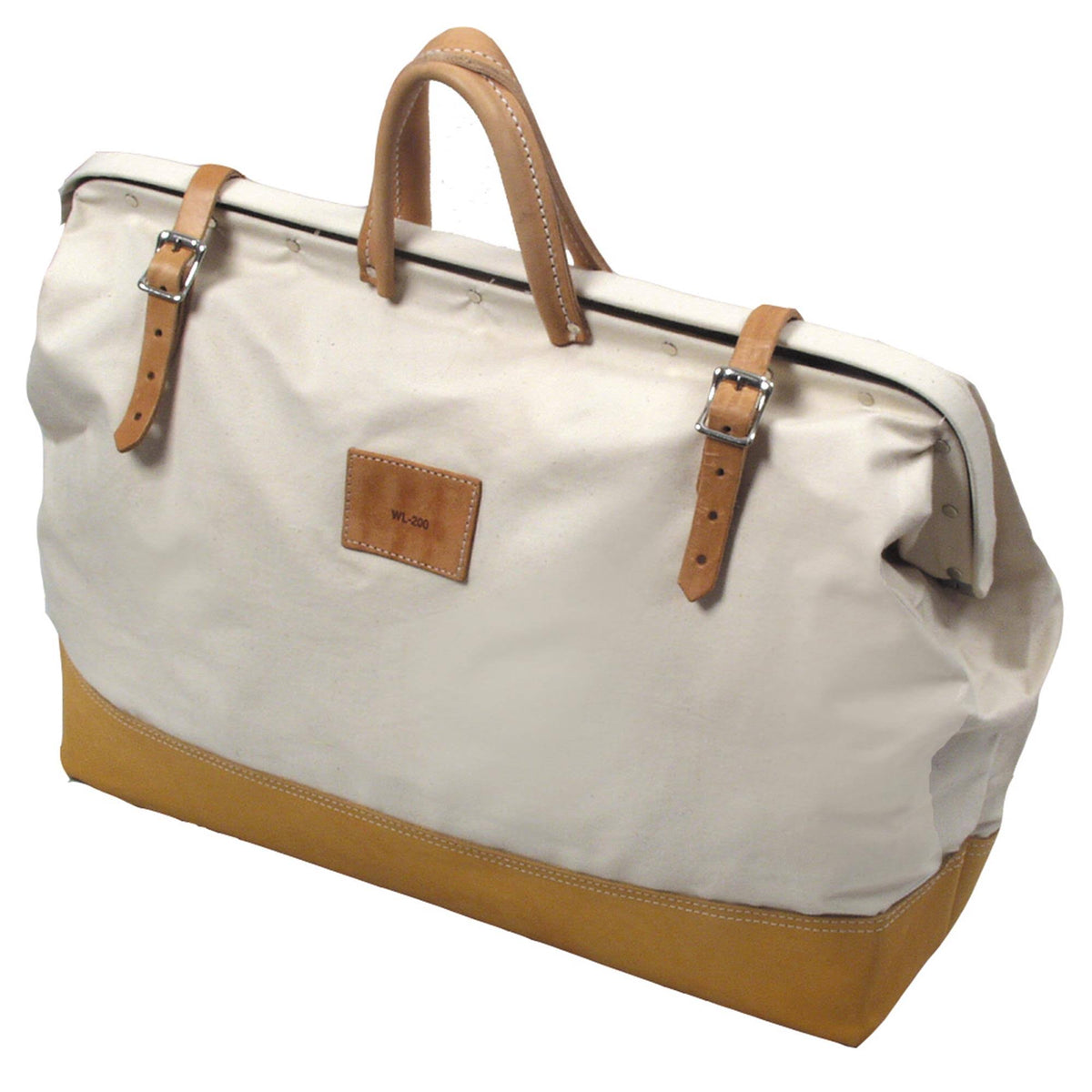 22x22 Leather Bottom Canvas Bag U61146