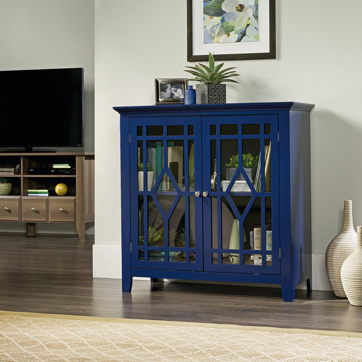 Indigo Blue Display Cabinet Q390