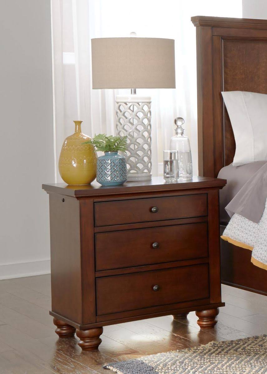 Brown Cherry Nightstand D8196