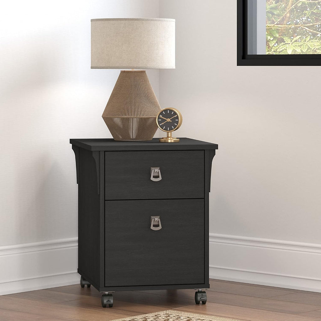 Black 2 Drawer Mobile File Cabinet A169822