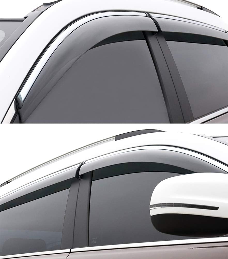 Car Window Visor Vent Shade Deflector Sun Rain Guards Pack of 2 P7928