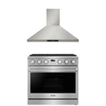 36 Gas Range and Range Hood W628