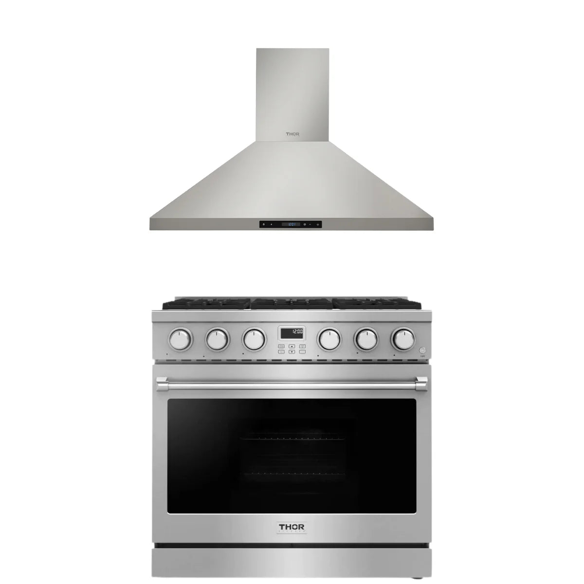 36 Gas Range and Range Hood W628