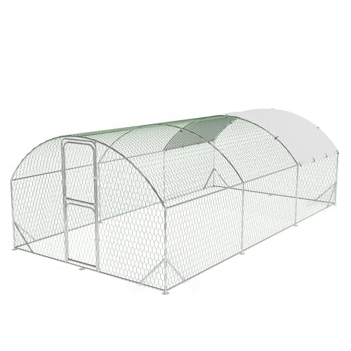 Heavy Duty Walk-in Chicken Coop Metal Poultry Cage with Waterproof UV Cover M318