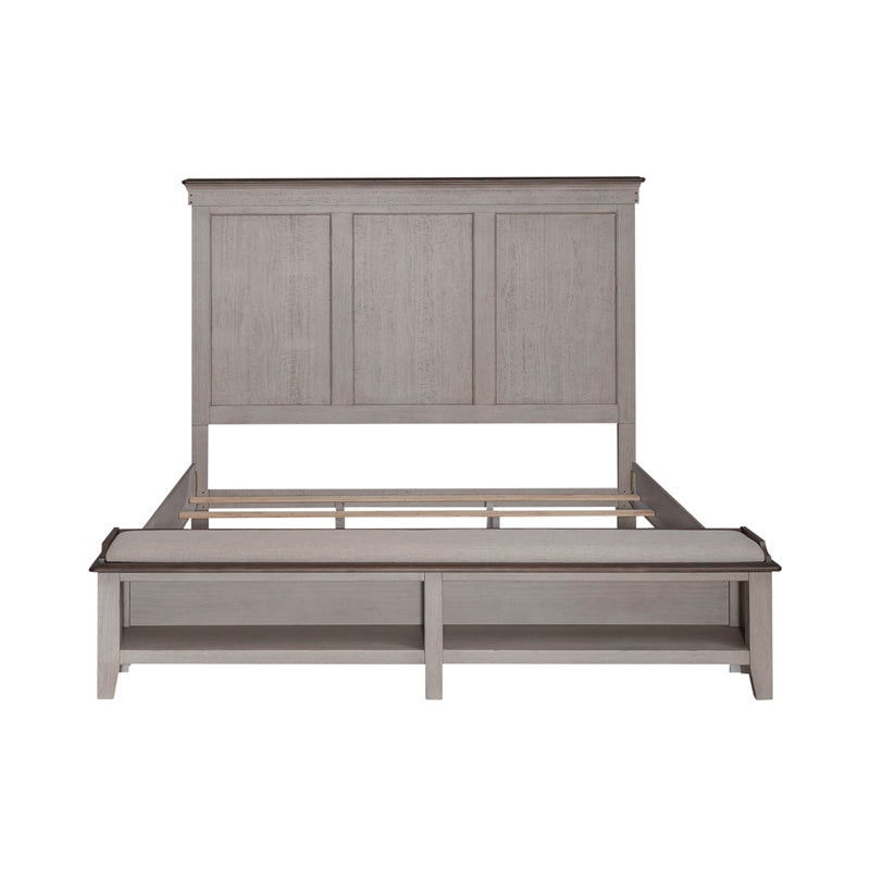 King Storage Bed in Weathered Linen N23492
