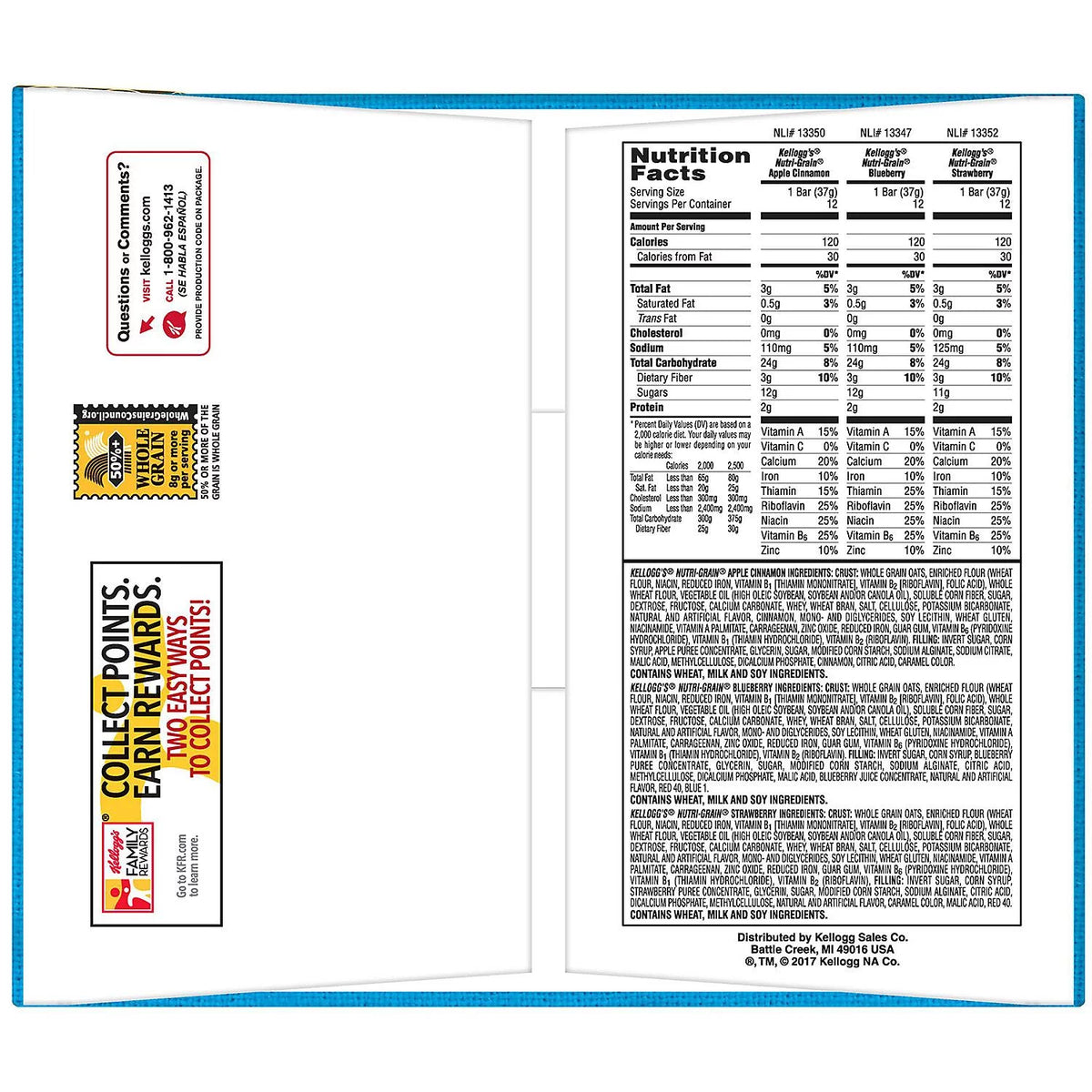 Cereal Bars Variety Pack 1.3 oz 36-Count H338
