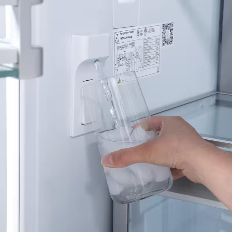 36 in. 3-Door French Door Refrigerator with Ice and Water Dispenser Stainless Steel J2743