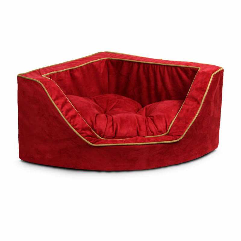 Overstuffed Corner Dog Bed W4284