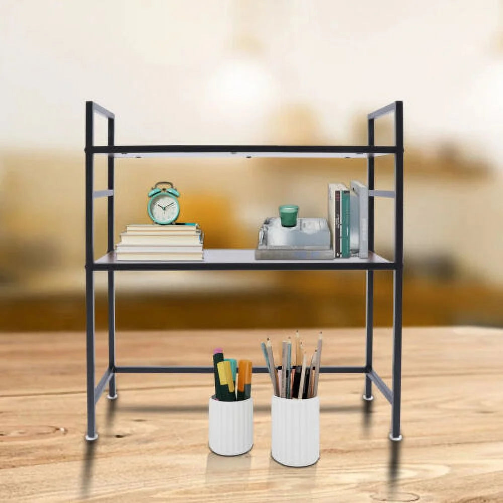 Wood Countertop Hutch Bookshelf 2PCS H91936