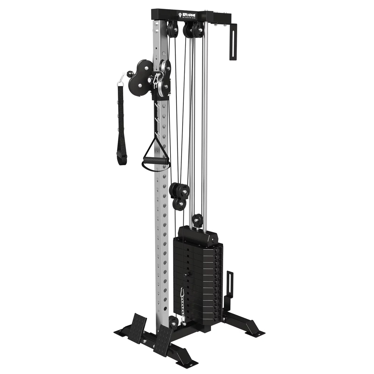 Wall Mount Cable Crossover Machine with 200LBS Weight Stack L516435