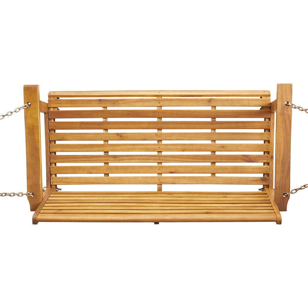 Teak Acacia Wood Outdoor Porch Swing B69158