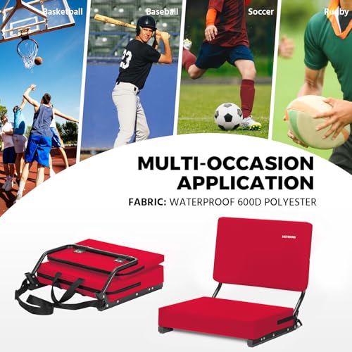 Black Portable Foldable Stadium Seat J947347
